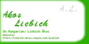akos liebich business card